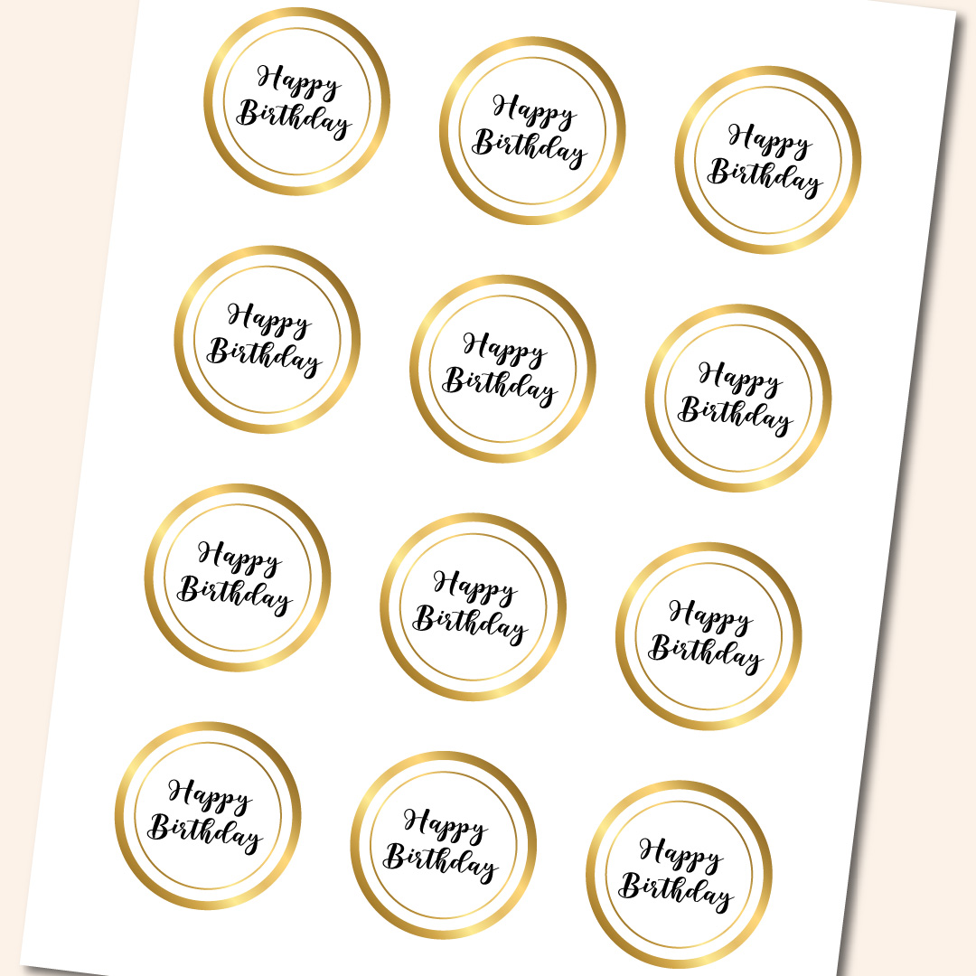 Birthday cupcake toppers - OhSoFestiveStudio